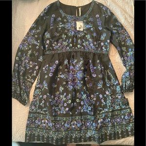 Free People Embroidered Beaded Dress